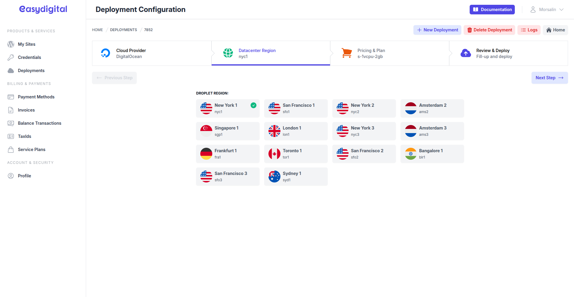 Droplet Region Selection Droplet Region Selection