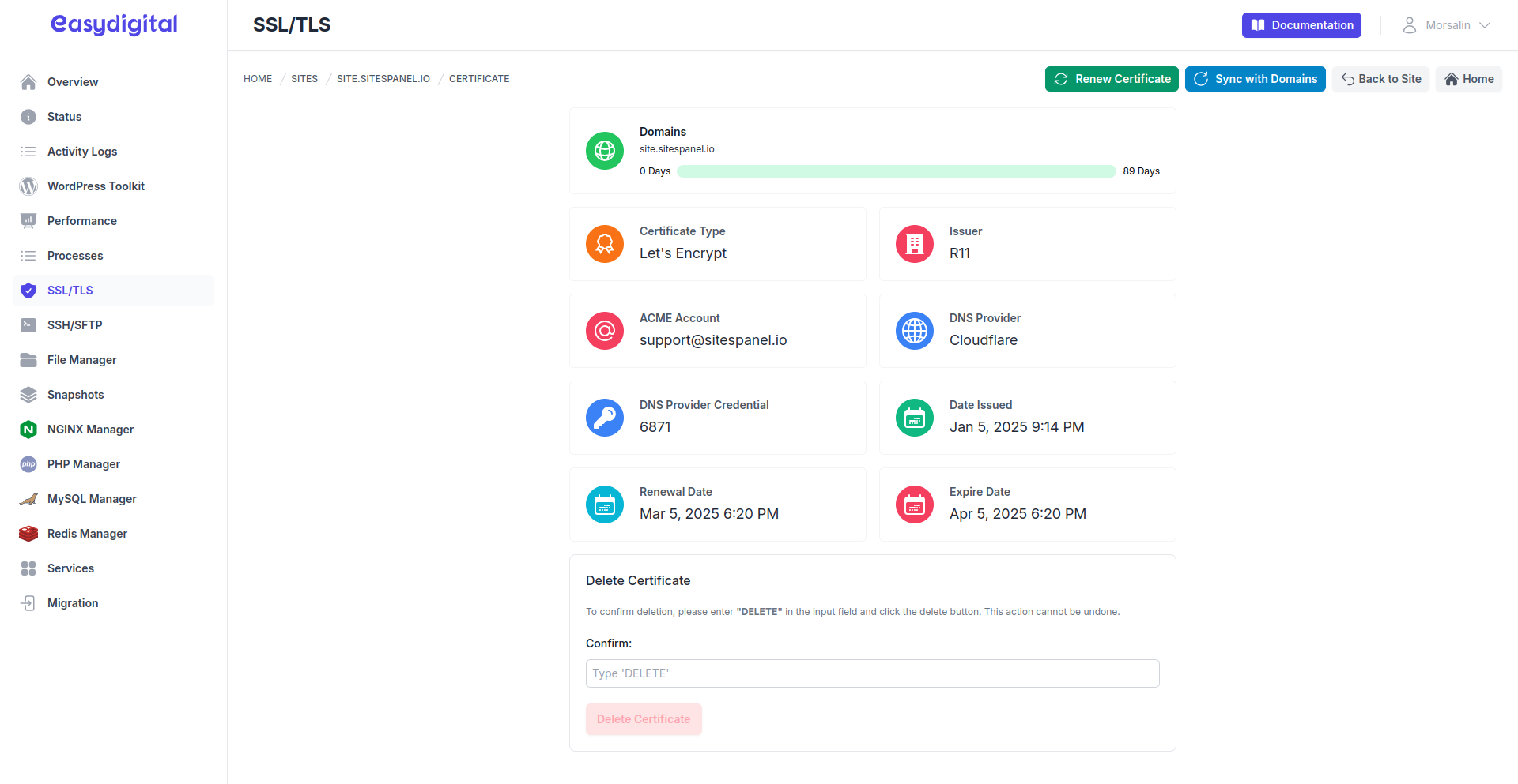 Let’s Encrypt Certificate